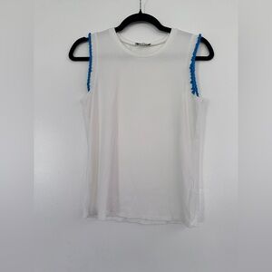Another Love Cream White Tank Top Lightweight Casual